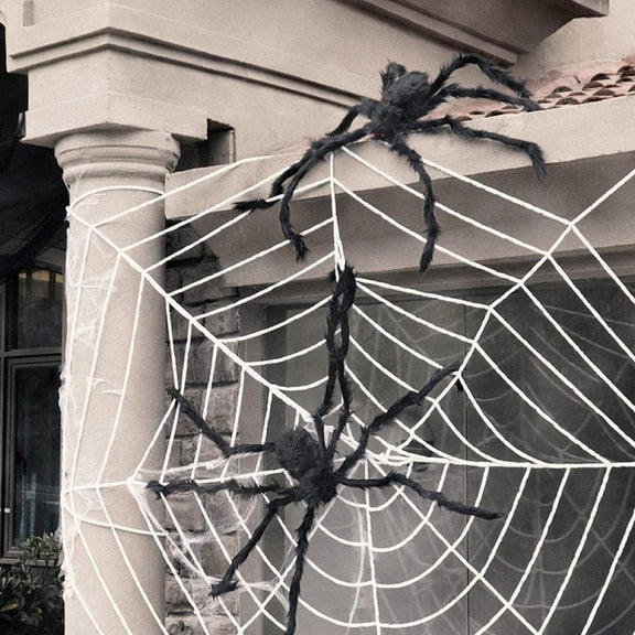 Halloween Giant Spider Halloween Outdoor Decoration, 11.8 in Giant Spider for Halloween Outdoor Garden, Yard, Haunted House, Halloween Party Decoration (Black)