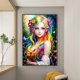 thumbnail image 1 of Cuadros Decorativos Hilo de bordar completo Eco-algodón 11CT Impreso Rainbow Girl Kit de punto de cruz DQrwqpou embutido en tela, 1 of 9