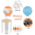 thumbnail image 3 of Grusce 4Pcs Cotton Pads Holder Stackable Cotton Balls Container with Lid 10oz Clear Cotton Pad Dispenser Dust-Proof Hair Ties Storage Box Multipurpose Swabs Holder for Bathroom, 3 of 7