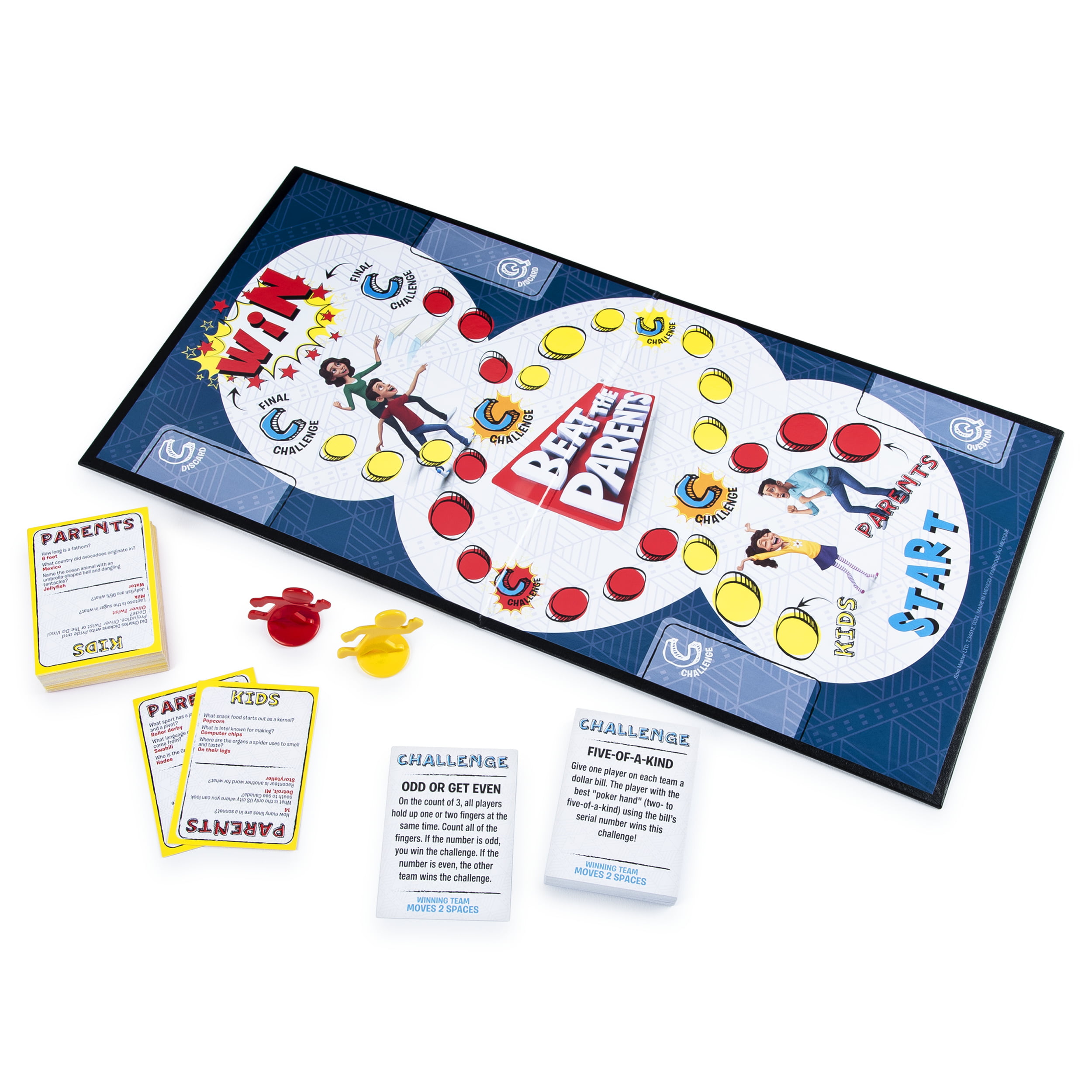 malt udløser Have en picnic Beat the Parents, Family Board Game of Kids vs. Parents with Wacky  Challenges (Edition May Vary) - Walmart.com