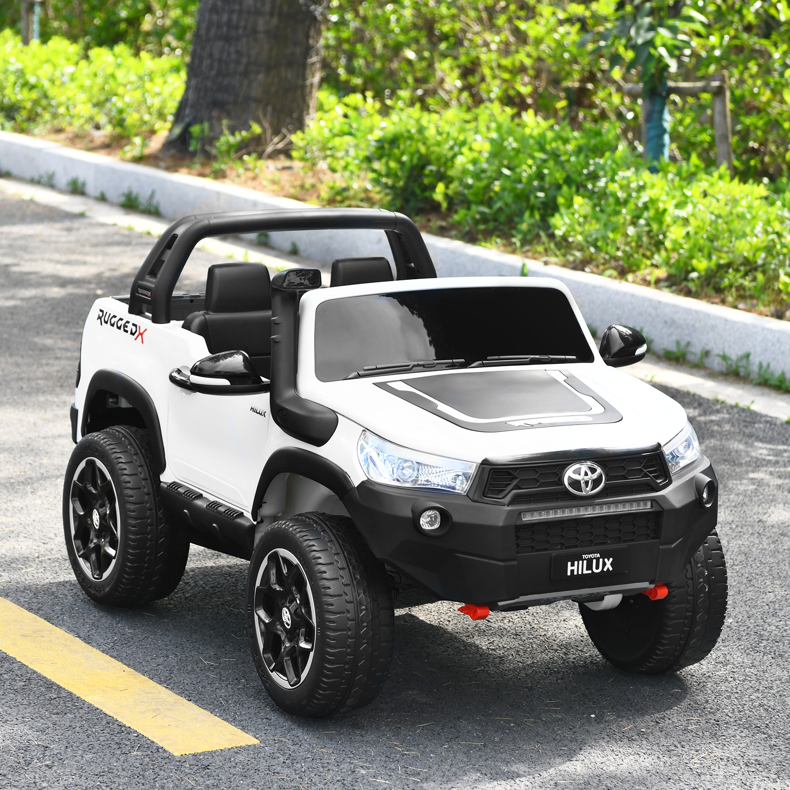 Infans 2*12V Licensed Toyota Hilux Ride On Truck Car 2-Seater 4WD Remote Control White - image 2 of 7