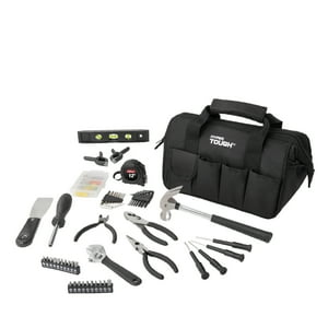 Hyper Tough 89-Piece Household Tool Set with 12-Pocket Bag