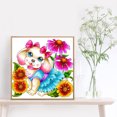thumbnail image 2 of Cuadros Decorativos Perro de flores 5D DIY Kits de pintura de diamantes Taladro de forma especial parcial DQrwqpou Nuevos Originales, 2 of 8