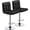 Black, variant on Bar Stools Set of 2, PU Leather Adjustable Swivel Barstools, Armless Hydraulic Kitchen Counter Bar Stool, Kitchen Island Chairs Set of 2, White
