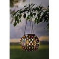 thumbnail image 2 of Evergreen Metal and Acrylic Jeweled Lighted Hanging Solar Globefavorite, 2 of 3