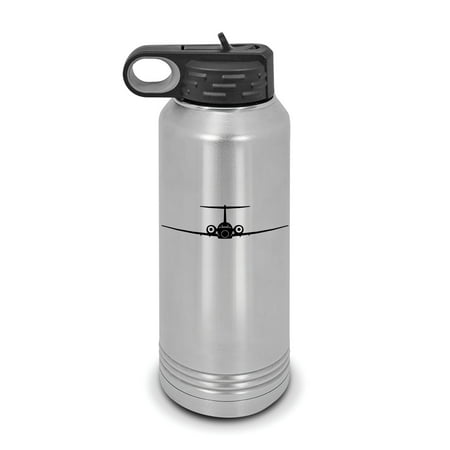 

717 Water Bottle 32 oz - Laser Engraved w/ Flip Top Removable Straw - Polar Camel - Stainless Steel - Vacuum Insulated - Double Walled - Drinkware Bottles - airliner md-95 md95 - Stainless