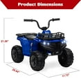 thumbnail image 4 of TROPOW 12V Ride On Toys for Boys,Kids Ride On ATV,4 Wheeler Electric Vehicle for Kids,Battery Powered Quad Toy Vehicle with Music,Horn,High Low Speeds,Led Lights,Electric Ride On Toy,Blue, 4 of 7