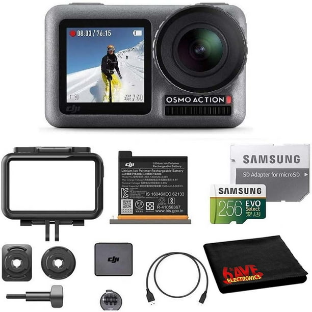 DJI Osmo Action 4K HDR Waterproof Camera with Dual Screens with 256GB