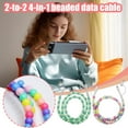 thumbnail image 6 of Beaded Charging Cord 4 in 1, Biographyn/Rightfavour/Maperiodrvel Colorful Beaded Charger Cords, 3.3ft Fast Beads Charging Cable 66w, USB to Type-C, 6 of 9