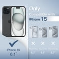 thumbnail image 2 of JETech Ultra Slim (0.35mm Thin) Case for iPhone 15 6.1-Inch, Camera Lens Cover Full Protection, Lightweight Matte Finish PP Hard Minimalist Case, Support Wireless Charging (Black), 2 of 6