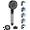 Black, variant on Arevtovis Shower Head, 5-Mode Massage Pulse Handheld Shower Head Set, High-Pressure Shower Head with Punch-Free Bracket and Long Hose, Easy Installation Without Tools, Black