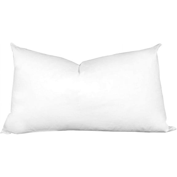 Bed Pillow Insert Standard/Queen 20" x 28" Synthetic Down with 100% Cotton Cover Faux Alternative