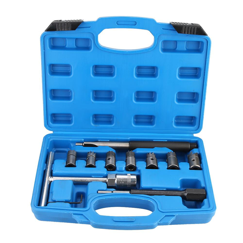 LYUMO 10Pcs Diesel Injector Seat Cleaner Cutter ReFace Score Injector