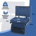 thumbnail image 3 of FREESKY 2-Pack Stadium Seats for Bleachers, 2.8" Extra Thick Padded Cushion & Back Support, 380lbs Load Capacity, Portable Foldable Sports Chairs with Storage Pocket, Blue, 3 of 7