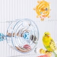 thumbnail image 5 of Parrots Foraging Feeder Toy Interactive Rotating Training Wheel Bird Cage Holder for Budgies Conure Cockatiel, 5 of 9