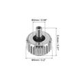 thumbnail image 2 of Uxcell 2Pack 5.4x5mm Watch Crown Parts, Stainless Steel Flat Head Long Stem Watch Crown 2mm ID Silver Tone, 2 of 6
