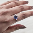 thumbnail image 6 of Blue Sapphire Ring, 925 Sterling Silver, Women Ring, Hydro Blue Sapphire, September Birthstone, Christmas, Thanksgiving, Tiny Dainty Ring, CZ Ring, Handmade, Statement Jewelry, Anniversary Gift, 6 of 8