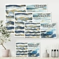 thumbnail image 4 of Designart ' Gold and Dark Blue Abstract Waves II ' Modern Canvas Wall Art Print, 4 of 4