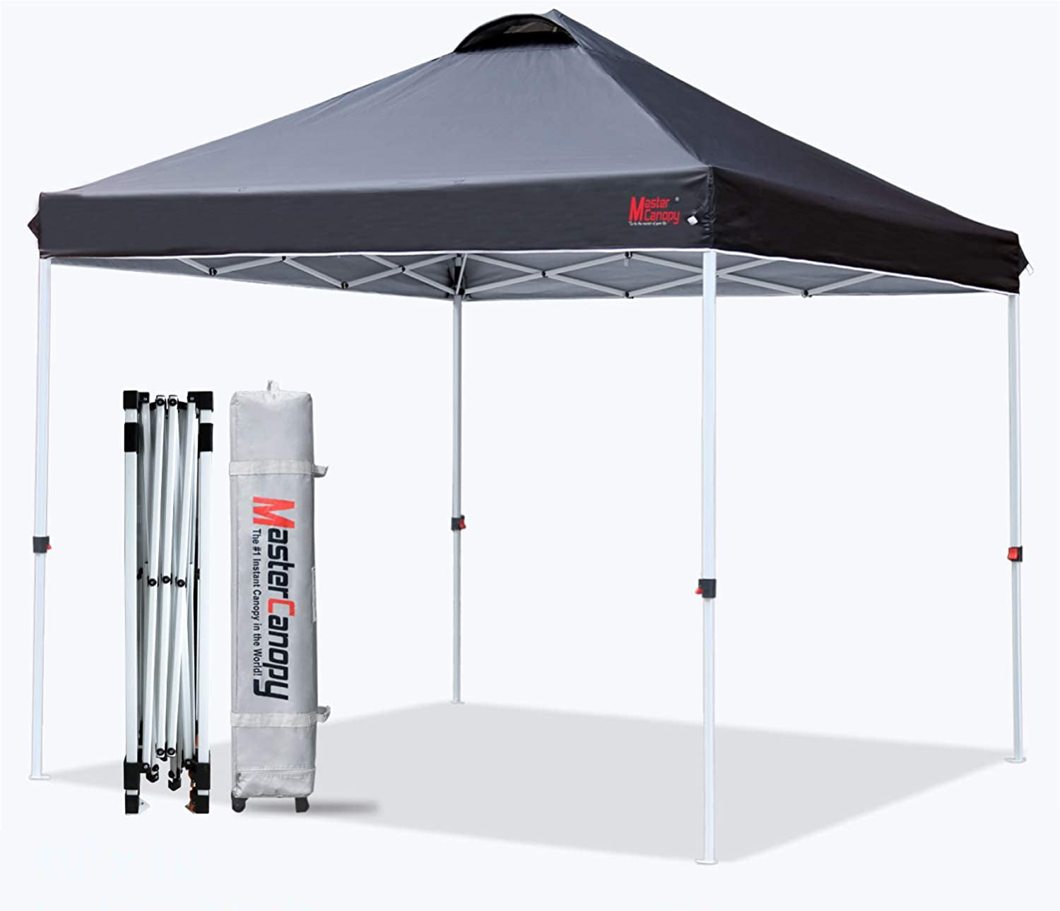 MASTERCANOPY Pop-up Canopy Tent 10x10 Commercial Instant Canopies with 4 Removable Side Walls and Roller Bag 10x10ft,White Bonus 4 SandBags 