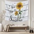 thumbnail image 5 of Sunflower Tapestry for Bedroom Wall Hanging Tapestry, Pastoral Farmhouse Botanical Floral Wooden Ceiling Backdrop Tapestries Poster Blanket Wall Decor for Teens Room Living Room Dorm 59" x 90", 5 of 8