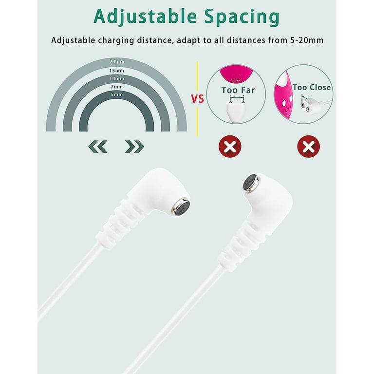 rose toy charger walmart Bicmice Magnetic Durable 3 Pin USB Charging Cable, 35 cm, Black