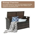 thumbnail image 6 of Winado 33 Gal/ 125 L Patio Wicker Storage Bench Outdoor Rattan Deck Box with Beige Cushion, All Weather Outdoor Container, Brown, 6 of 7
