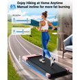 thumbnail image 2 of Under Desk Walking Pad Treadmill for  & Office, 6% Manual Incline, 2.5 , 0.6-3.8 MPH Walking Speed, 300 lb Capacity, App & Remote Control, 2 of 6