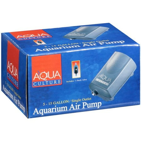 Aqua Culture 5-15 Gallon, Single Outlet Aquarium Air Pump, 1 Ct