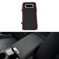 thumbnail image 1 of Funda de consola central de automóvil Unique Bargains, funda para reposabrazos con caja de pañ tissues 13.39"x6.69"x2.36" cuero napa negro y rojo esponja, 1 of 1