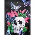 thumbnail image 4 of Camiseta de Talla Extra con Estampados de Calaveras y Mariposa Rosegal  Camisetas tallas grandes, 4 of 5
