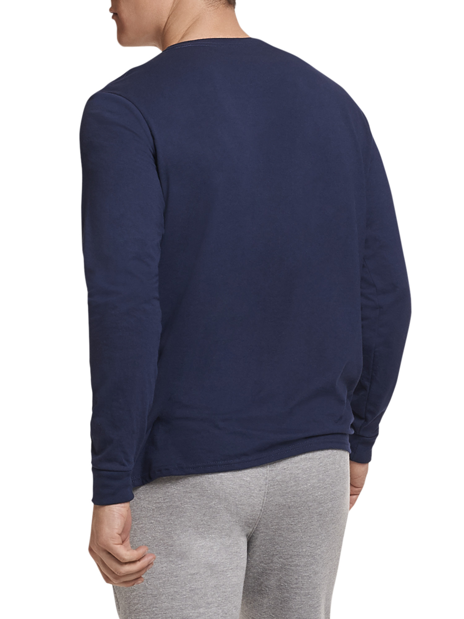 Camiseta de manga larga de rendimiento Dri-Power de algodón para hombre, con absorción de humedad, tallas S-4XL 2