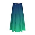 thumbnail image 6 of Mgmyaa Womens Maxi Skirt Casual Comfy Gradient Color A-Line Elastic Waist Long Skirts, 6 of 6