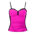 thumbnail image 3 of YDLCAFD Easter Women's Solid Color Sexy Swimsuit With Mesh Skirt Two Piece Set, 3 of 4