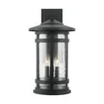 thumbnail image 5 of Capital Lighting 935531BK Mission Hills 3 Light Outdoor Wall Light, Black, 5 of 10