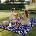 thumbnail image 5 of Fsddascl Blue Boho Outdoor Rug for Patio/Deck/Porch, Non-Slip Large Area Rug 5 x 8 Ft, Modern Abstract Art Floral Geometric Indoor Outdoor Rugs Washable Area Rugs, Reversible Camping Rug Carpet, 5 of 5