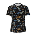 thumbnail image 5 of Wukai Space Rocket Print Men's Short-Sleeved Mesh T-Shirt,Quick-Dry Short Sleeve Workout T-Shirt-Medium, 5 of 8