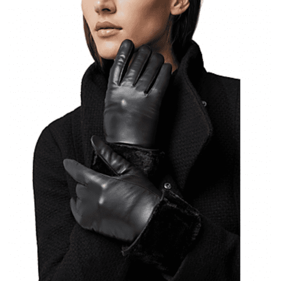Soia & Kyo Demi Leather & Faux Fur Gloves