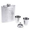 Botella De Vino Taza portátil de acero inoxidable para bebidas, juego de tazas con embudo de flagon (Jack 6oz)
