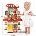 thumbnail image 5 of JBeeCtrl Play Kitchen Set for Kids 48Pcs 28Inch Kids Toy Kitchen Playset with Real Sounds & Lights Pretend Play Food Toddler Kitchen Toy Gift for Boys and Grlis Age 3 4 5 6 7(27.5"x18.1"x8.6) Pink, 5 of 7