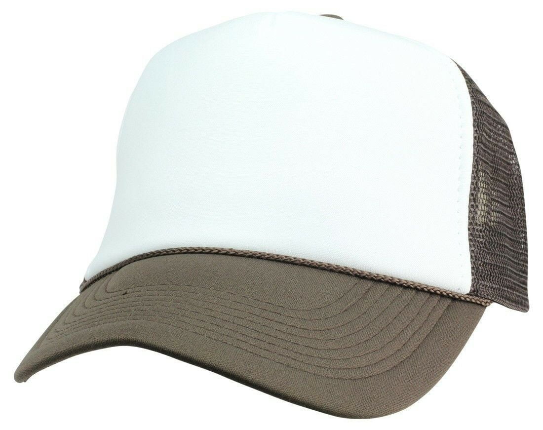 2 Pack Impecgear Trucker Hat Baseball Cap Mesh Cap Retro Caps Blank Plain Hat Fat Bill Caps For Kids Youth Adult Walmart Com