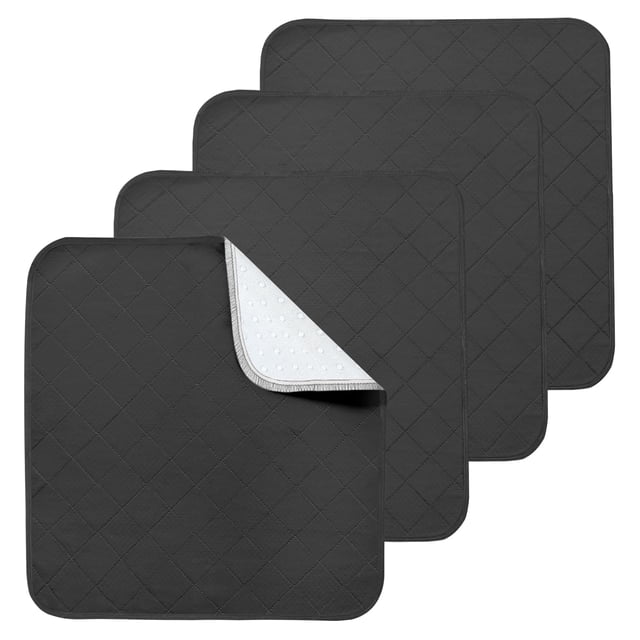 Pack de 4 almohadillas impermeables Magik & Kover, 22 x 21 cm, color negro