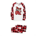 thumbnail image 2 of Odeerbi Christmas Pajamas for Family Holiday Long Sleeve Family Christmas Pajamas Matching Sets Mom Plaid Printed Tops Pants Set Two-Piece Sleepwear Xmas Family Matching PJs Set Multicolor, 2 of 5