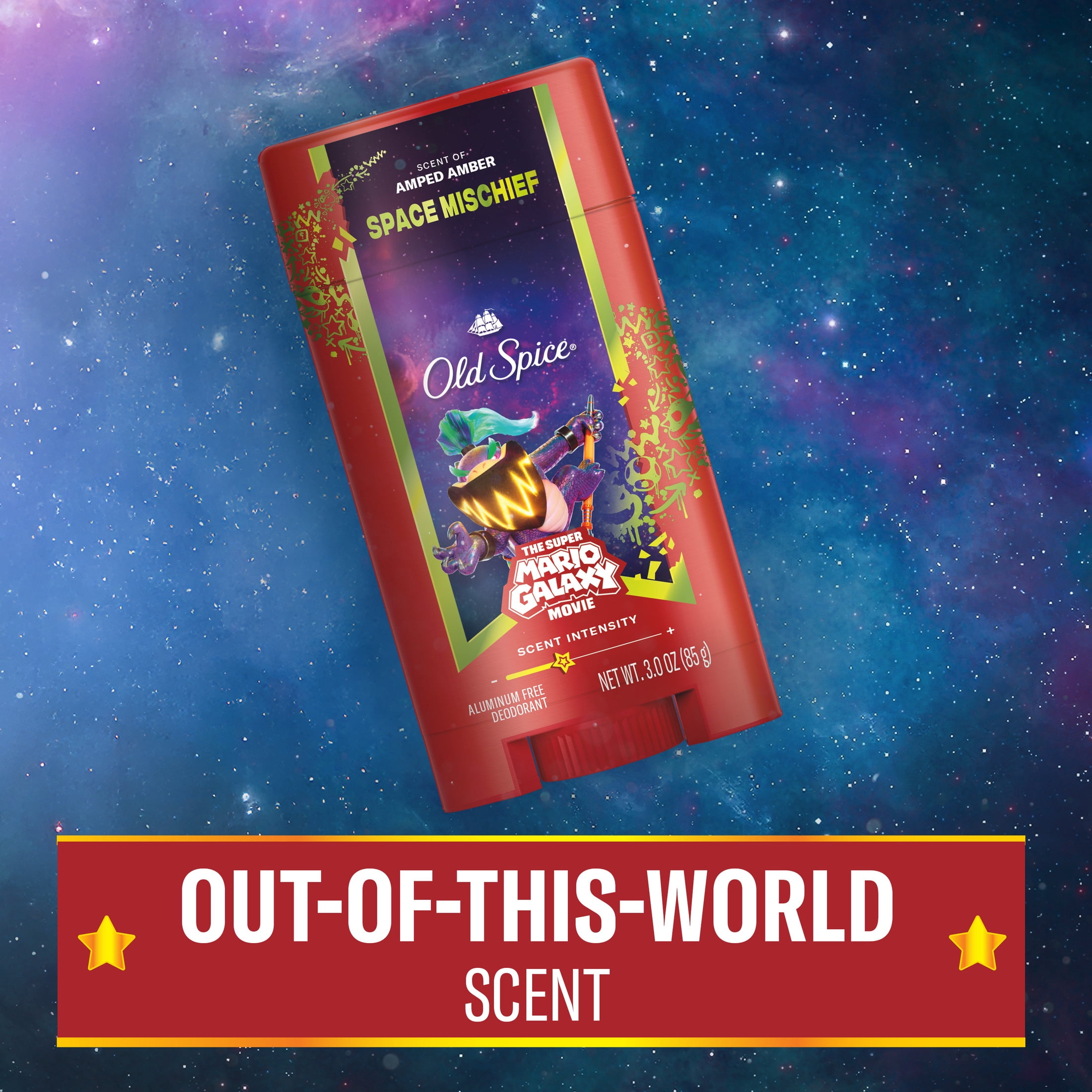 Old Spice Men's Deodorant, Space Mischief, Old Spice x The Super Mario Galaxy Movie, 3.0 oz