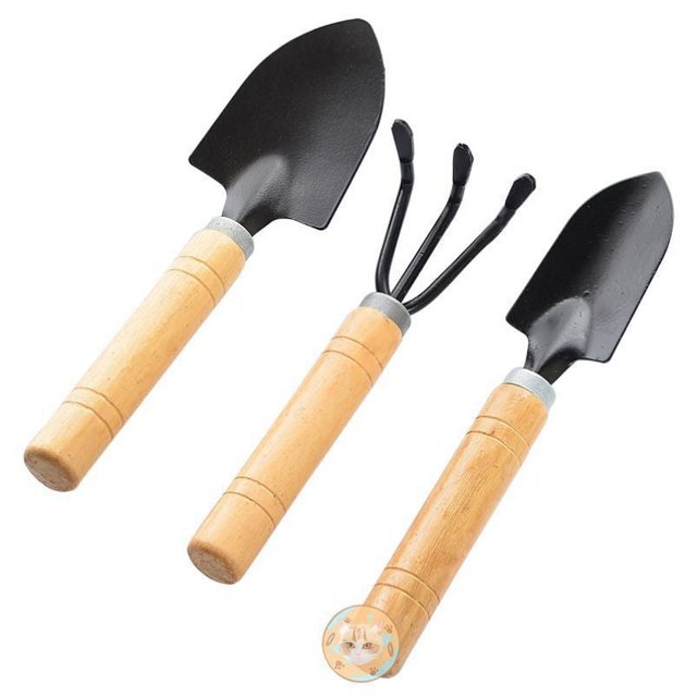 Hand Shovel for Gardening Trowel Garden Tool - 3Pcs Gardening Set of Tools Small Garden Rake Ergonomic Garden Hand Tools Wood Handle Gardening Tool 3 Piece - Gardening Tools Heavy Duty Garden Tool Set
