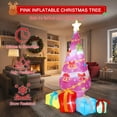 thumbnail image 5 of Festisoul Christmas Inflatable 7ft Blow Up Pink Christmas and 4 Gift Boxes with Built-in LED Lights, Giant Xmas Inflatable Yard Decor for Christmas Holiday Party, 5 of 7