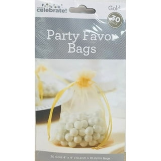 Black & Gold 21st Birthday / Anniversary Cheers Themed Small Party Favor Gift Bags with Tags -12pack