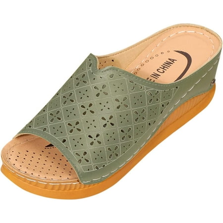 

Womens Slippers Comfy Slip on Flip Flop Slippers Women Vintage Pluse Size Bohemia Summer Beach Shoes