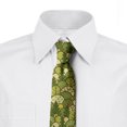 thumbnail image 3 of Men's Tie, Cartoon Pine Trees Spruce, 3.7", Olive Green Yellow, by Ambesonne, 3 of 4