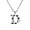 D, variant on Soccer 26 Letter Alphabet Pendant Necklace for Women Men Stainless Steel Initial First Name Jewelry C