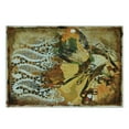 thumbnail image 3 of Vintage Cutting Board, Grunge Graphic of Lace Look Ornate with Macro Butterfly Designs, Decorative Tempered Glass Cutting and Serving Board, in 3 Sizes, by Ambesonne, 3 of 5